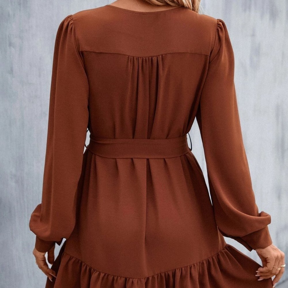 Brown Preppy Womens Dress - Picture 4 of 5